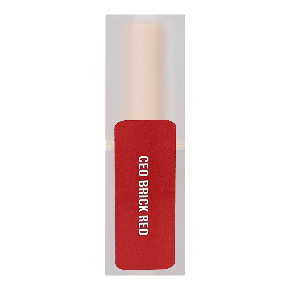 Makeup Revolution Lip Allure Satin Lipstick, 3.2g, Ceo Brick Red - Image 3