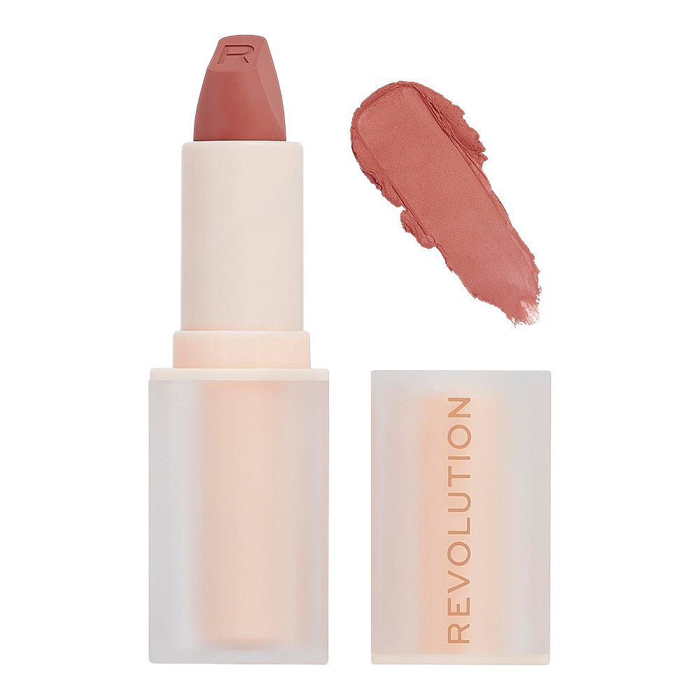 Makeup Revolution Lip Allure Satin Lipstick, 3.2g, Wifey Dusky Pink - Main Image