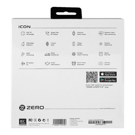 Zero 1.38" TFT HD Display Smart Watch, IP68 Water Resistant, Space Blue - Image 5