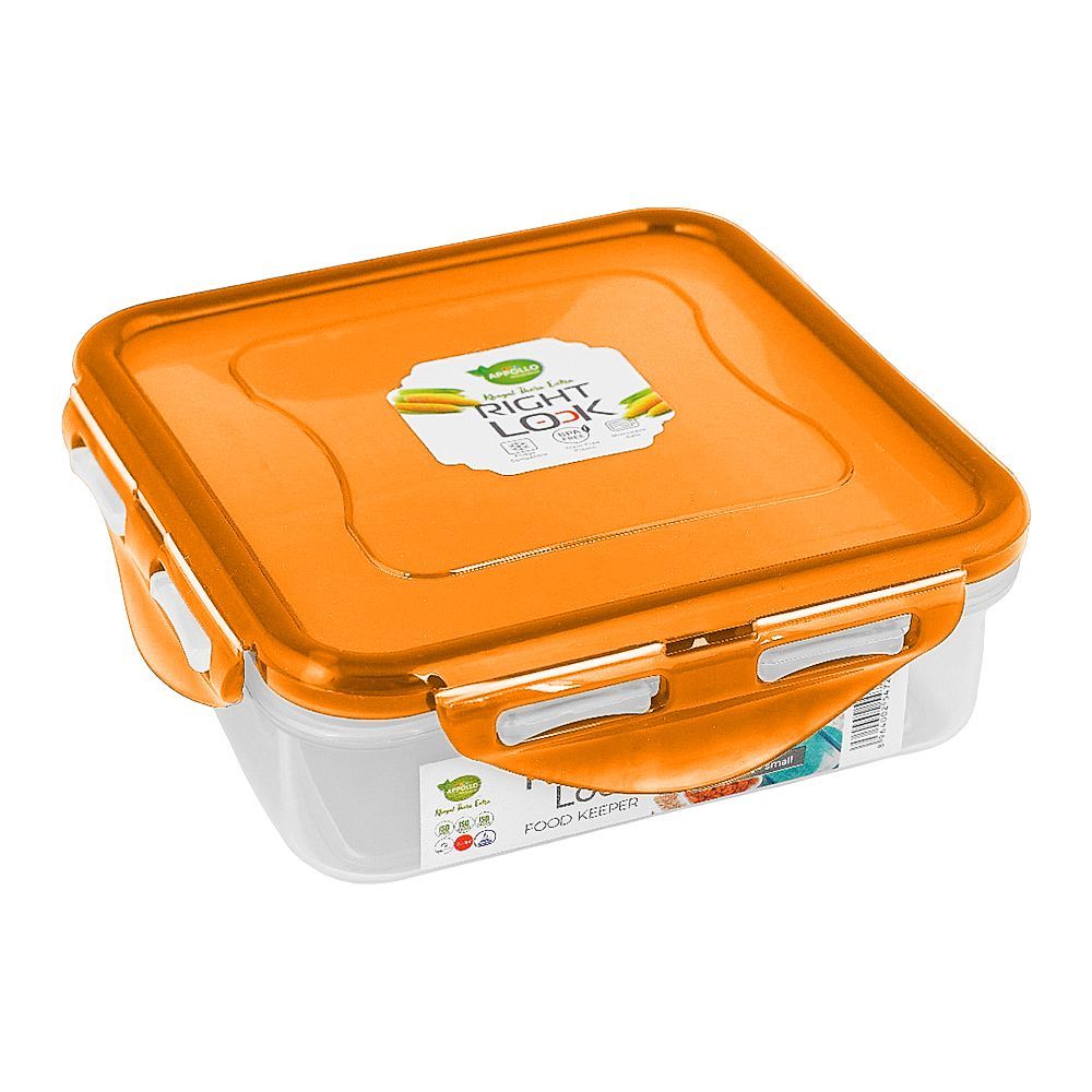 Appollo Right Lock Food Keeper, Small, Orange - Main Image