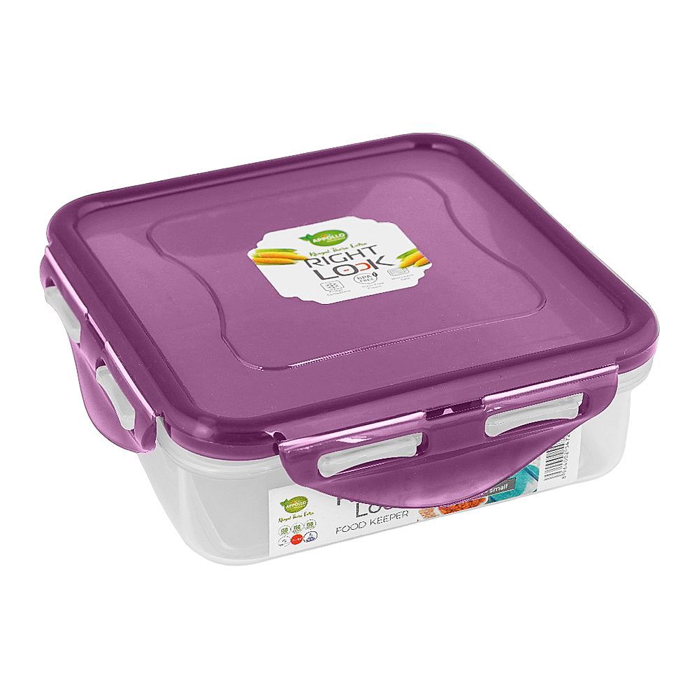 Appollo Right Lock Food Keeper, Small, Purple - Main Image