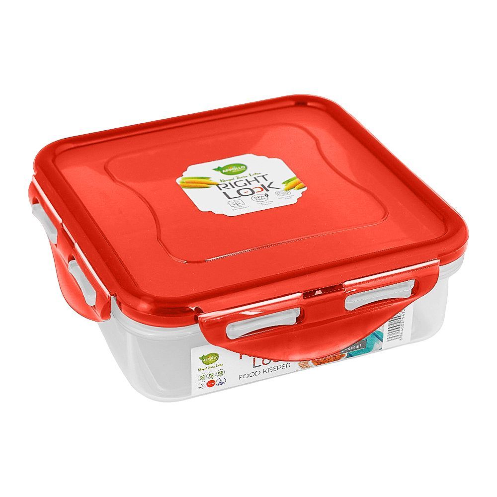 Appollo Right Lock Food Keeper, Small, Red - Main Image