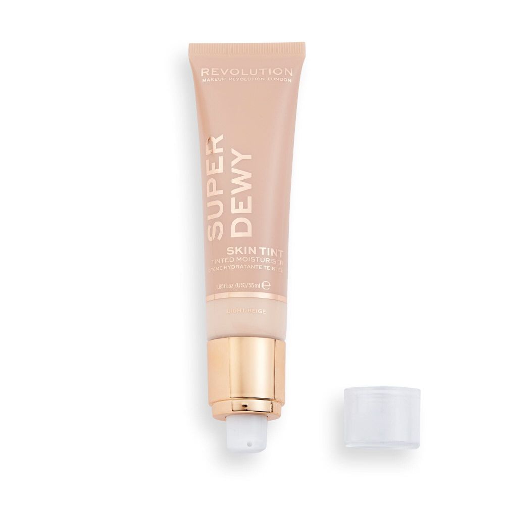 Makeup Revolution Super Dewy Skin Tint Moisturizer, Light Beige, 55ml - Main Image
