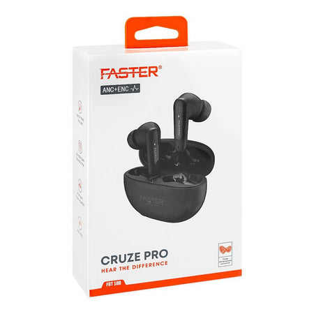 Faster Cruze Pro ANC+ENC Wireless Earbuds, Black, FBT-100 - Image 2