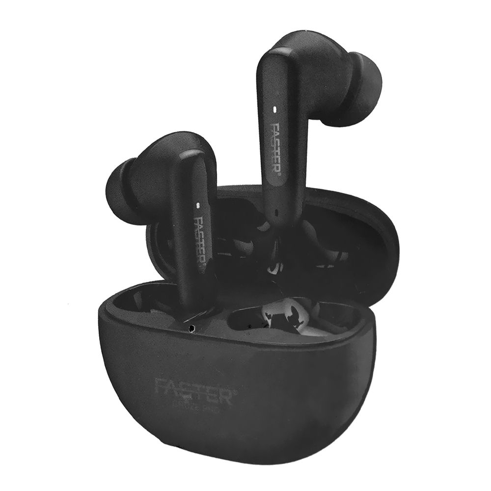 Faster Cruze Pro ANC+ENC Wireless Earbuds, Black, FBT-100 - Main Image