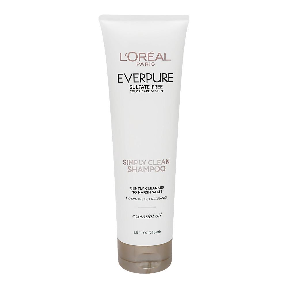 L'oreal Paris Ever Pure Sulfate & Paraben Free Simple Clean Shampoo, For All Hair Types, 250ml - Main Image