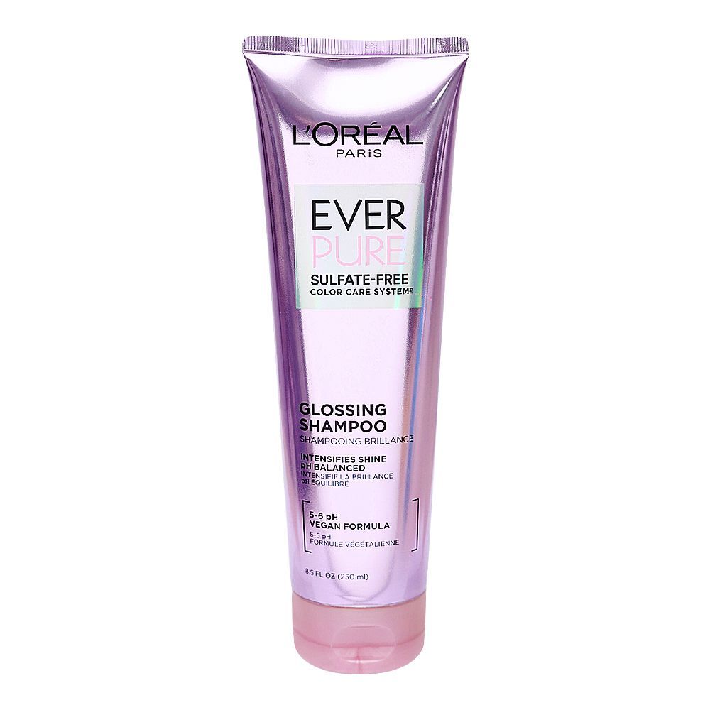 L'oreal Paris Ever Pure Sulfate & Paraben Free Glossing Shampoo, For Color Treated Hair, 250ml - Main Image