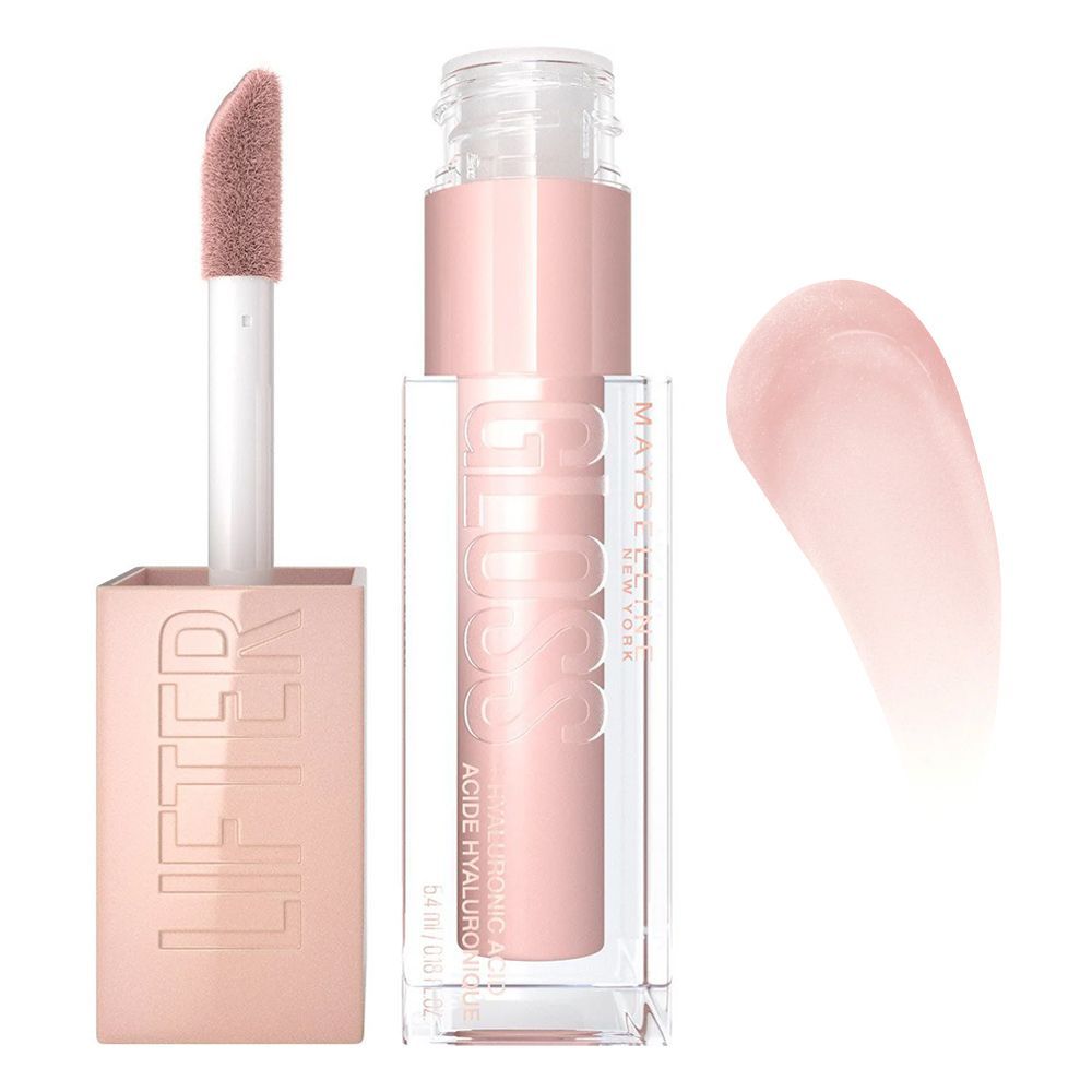 Maybelline New York Lifter Gloss - Hydrating & Shiny Lip Gloss with Hyaluronic Acid, 5.4ml, 002 Ice - Main Image