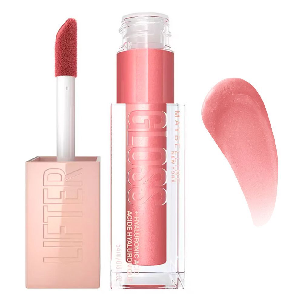 Maybelline New York Lifter Gloss - Hydrating & Shiny Lip Gloss with Hyaluronic Acid, 5.4ml, 004 Silk - Main Image