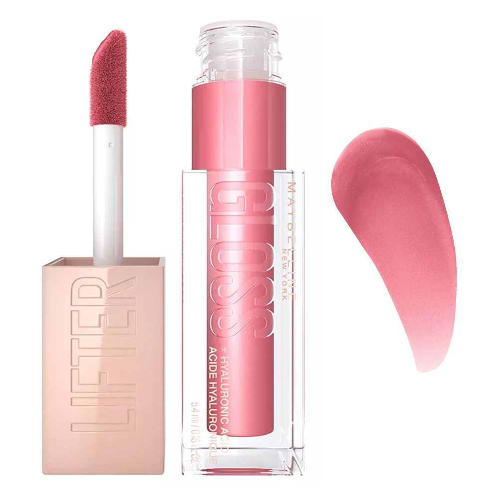 Maybelline New York Lifter Gloss - Hydrating & Shiny Lip Gloss with Hyaluronic Acid, 5.4ml, 005 Petal - Main Image