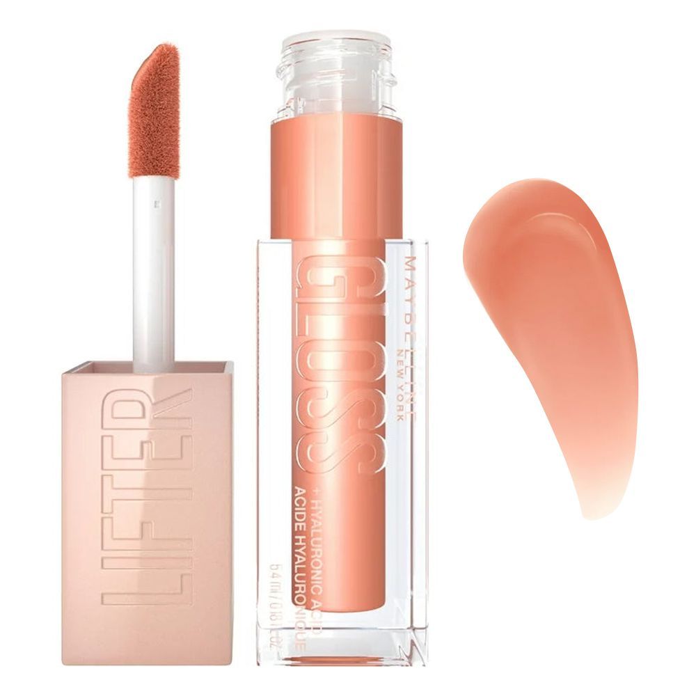 Maybelline New York Lifter Gloss - Hydrating & Shiny Lip Gloss with Hyaluronic Acid, 5.4ml, 007 Amber - Main Image