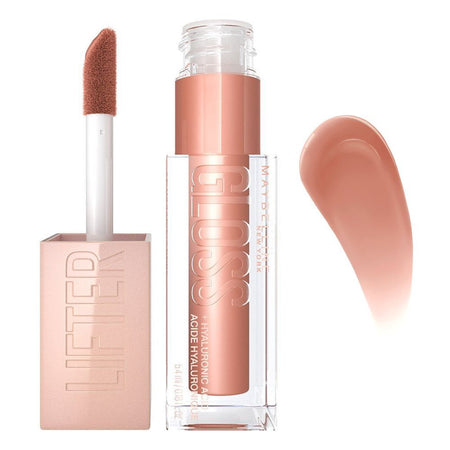 Maybelline New York Lifter Gloss - Hydrating & Shiny Lip Gloss with Hyaluronic Acid, 5.4ml, 008 Stone - Main Image