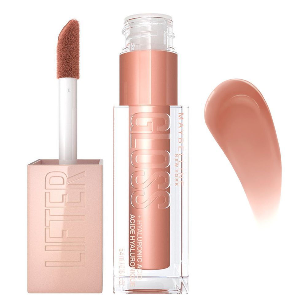 Maybelline New York Lifter Gloss - Hydrating & Shiny Lip Gloss with Hyaluronic Acid, 5.4ml, 008 Stone - Main Image