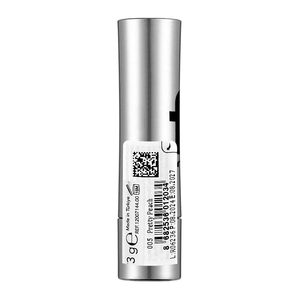 Flormar Sheer Up Lipstick, 3g, 005 Pretty Peach - Image 3