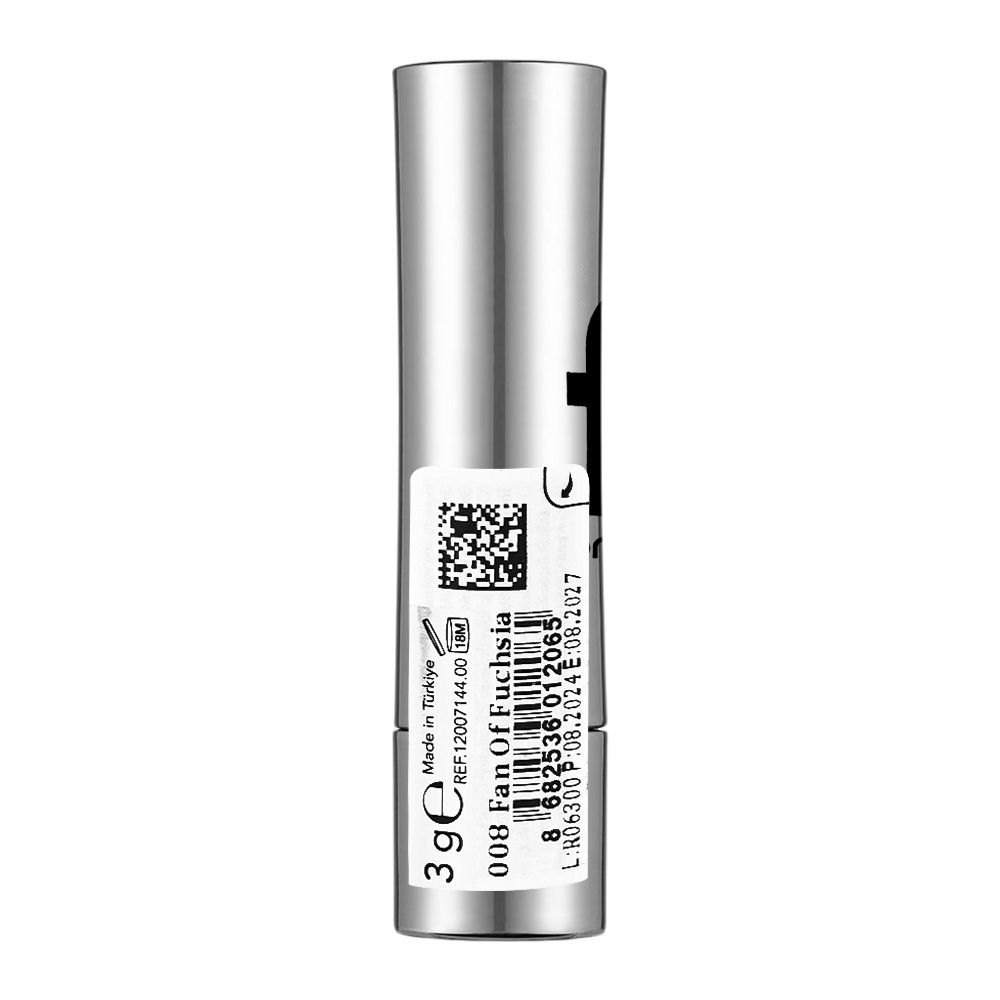 Flormar Sheer Up Lipstick, 3g, 008 Fan Of Fuchsis - Image 3