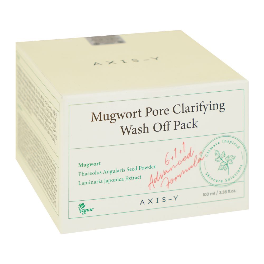 AXIS-Y Mugwort Pore Clarifying Wash Off Clay Mask, Blackhead Remover, 100ml - Image 2