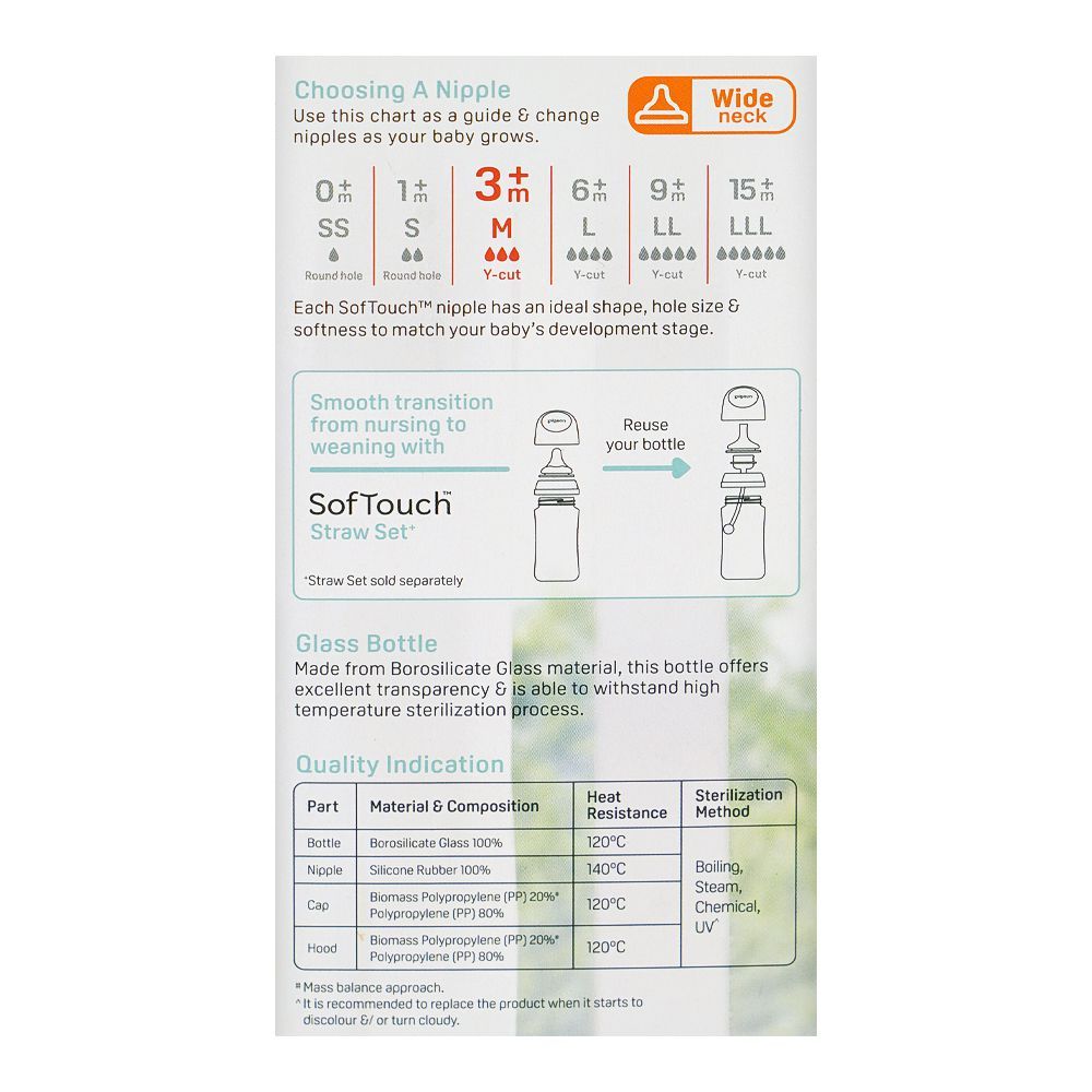 Pigeon SofTouch Glass Nursing Feeder Bottle, For 3+ Months, 240ml, A81272 - Image 6