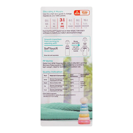 Pigeon SofTouch Nursing PP Feeder Bottle, For 3+ Months, 240ml, A81290 - Image 5