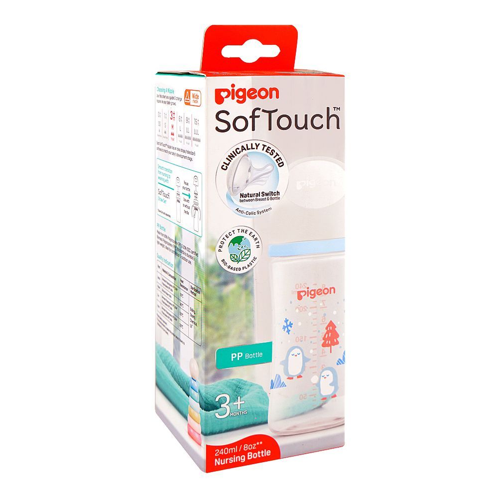 Pigeon SofTouch Nursing PP Feeder Bottle, For 3+ Months, 240ml, A81298 - Image 2