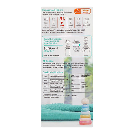 Pigeon SofTouch Nursing PP Feeder Bottle, For 3+ Months, 240ml, A81298 - Image 5