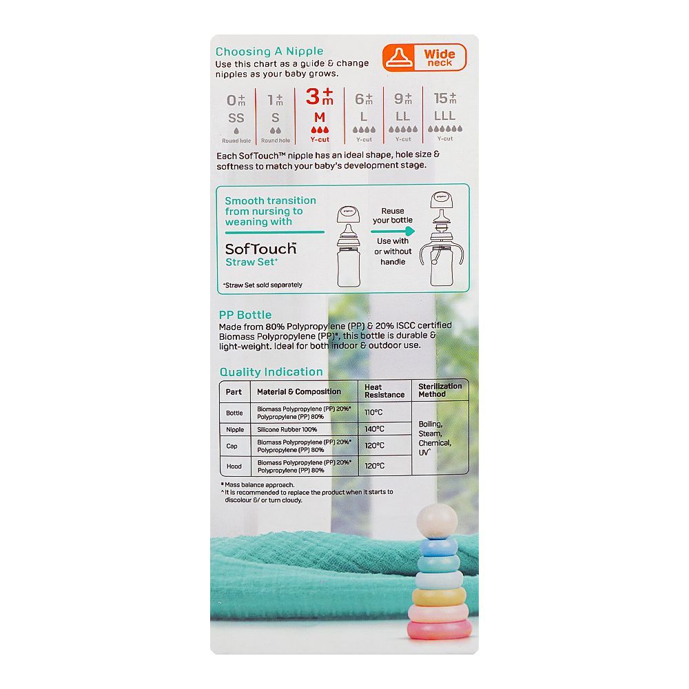 Pigeon SofTouch Nursing PP Feeder Bottle, For 3+ Months, 240ml, A81298 - Image 5
