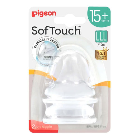 Pigeon SofTouch Nipples, LLL Y-Cut, For 15+ Months, 2-Pack, A81270 - Main Image