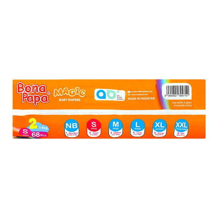 Bona Papa Magic Baby Diapers, No. 2, Small, 3-6 Kg, 68-Pack - Image 3