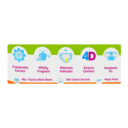 Bona Papa Magic Baby Diapers, No. 2, Small, 3-6 Kg, 68-Pack - Image 7