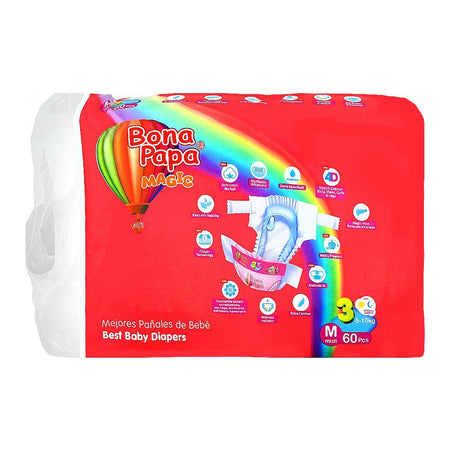 Bona Papa Magic Baby Diapers, No. 3, Medium, 5-10Kg, 60-Pack - Image 2