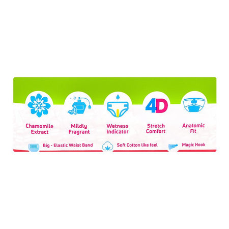 Bona Papa Magic Baby Diapers, No. 3, Medium, 5-10Kg, 60-Pack - Image 7