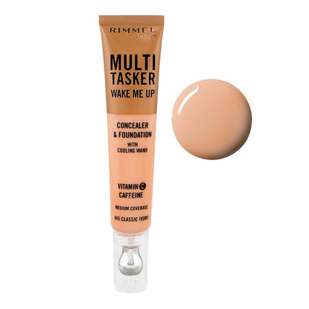 Rimmel Multi-Tasker Wake Me Up Concealer & Foundation, Medium Coverage, 20ml, 045 Classic Ivory - Main Image