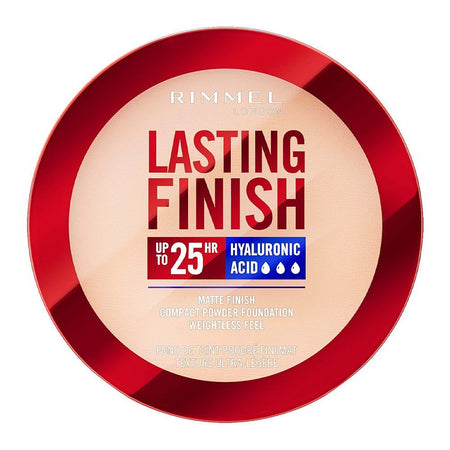 Rimmel Lasting Finish 25H Compact Powder Foundation with Hyaluronic Acid, Matte Finish, SPF20, 001 Fair Porcelain - Image 4