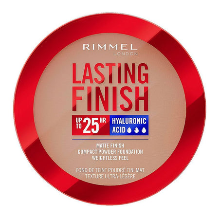 Rimmel Lasting Finish 25H Compact Powder Foundation with Hyaluronic Acid, Matte Finish, SPF20, 009 Honey - Image 4