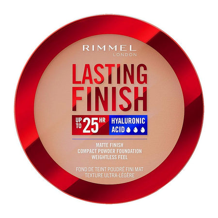 Rimmel Lasting Finish 25H Compact Powder Foundation with Hyaluronic Acid, Matte Finish, SPF20, 006 Rose Vanilla - Image 4