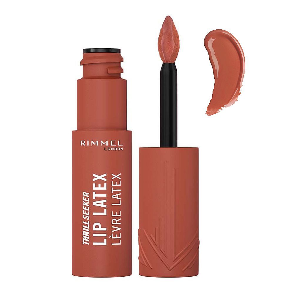 Rimmel Thrill Seeker Lip Latex, Liquid Lipstick, 6ml, 250 Honey Bun - Main Image