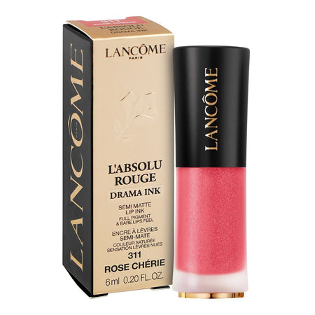 L’Absolu Rouge Drama Ink Semi-Matte Liquid Lipstick, 6ml, 311 Rose Cherie - Image 2