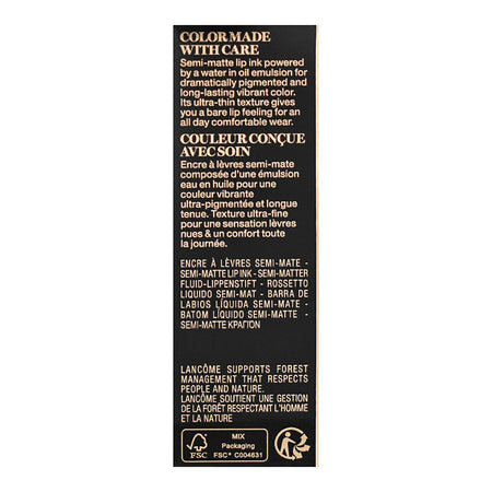 L’Absolu Rouge Drama Ink Semi-Matte Liquid Lipstick, 6ml, 311 Rose Cherie - Image 4