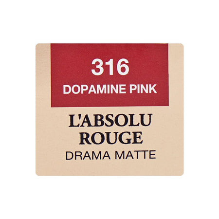 Lancome Paris L'Absolu Rouge Drama Matte Lipstick, 3.4g, 316 Dopamine Pink - Image 7