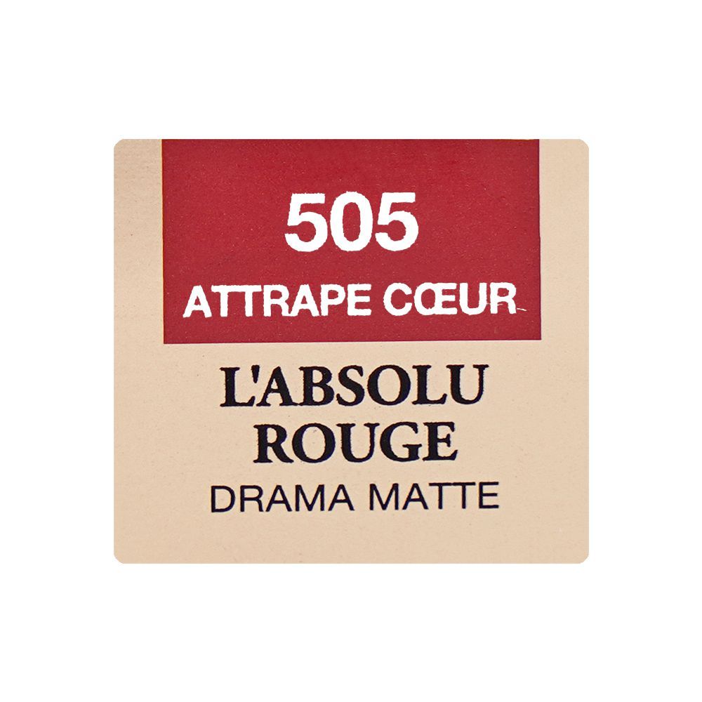 Lancome Paris L'Absolu Rouge Drama Matte Lipstick, 3.4g, 505 Attrape Coeur - Image 7