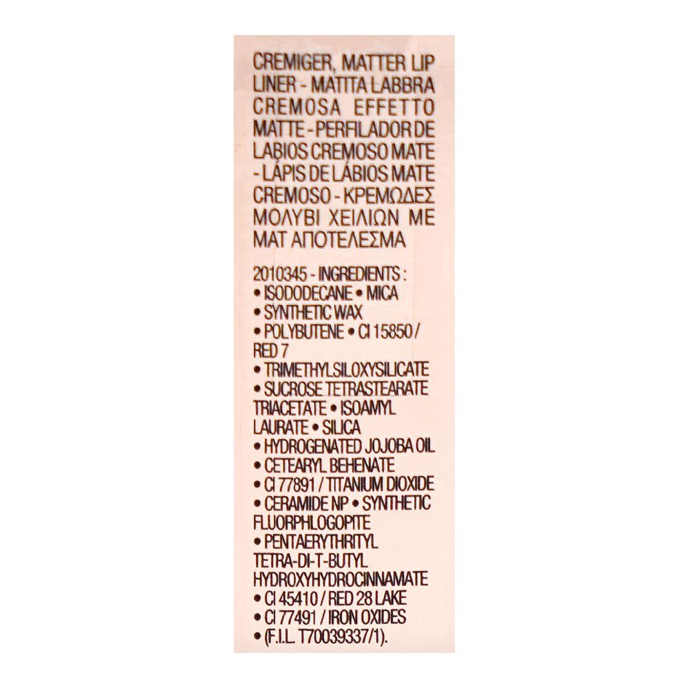 Lancome Paris Idole Lip Shaper Creamy Matte Lip Liner, 100 Red Now - Image 6