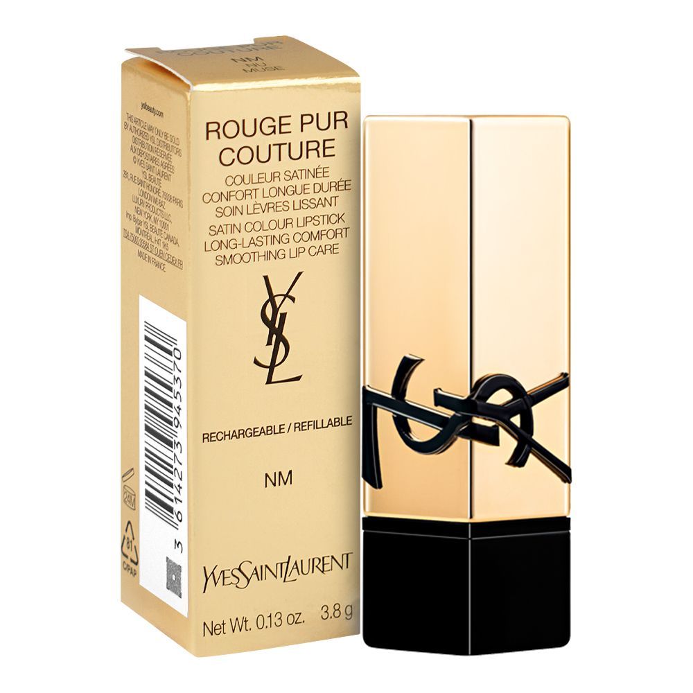 Yves Saint Laurent Rouge Pur Couture Satin Lipstick, 3.8g, NM Muse Nu - Image 2