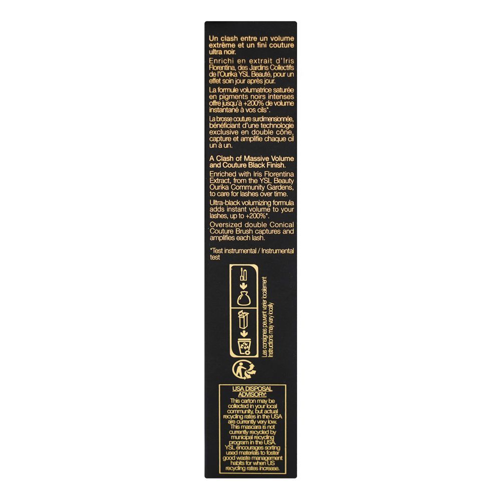 Yves Saint Laurent Lash Clash Extreme Volume Mascara, 9ml, Noir Black - Image 4