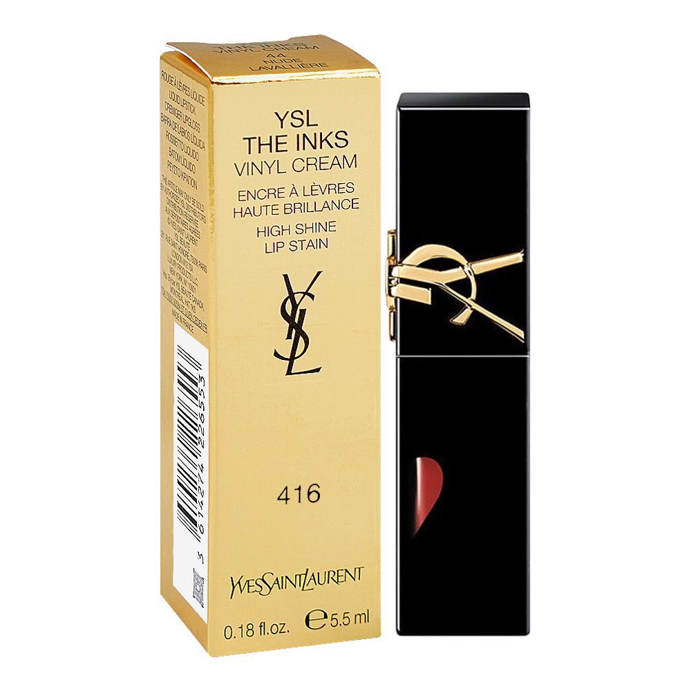 Yves Saint Laurent The Inks Vinyl Cream High Shine Lip Stain, 5.5ml, 416 Chili Provocation - Image 2