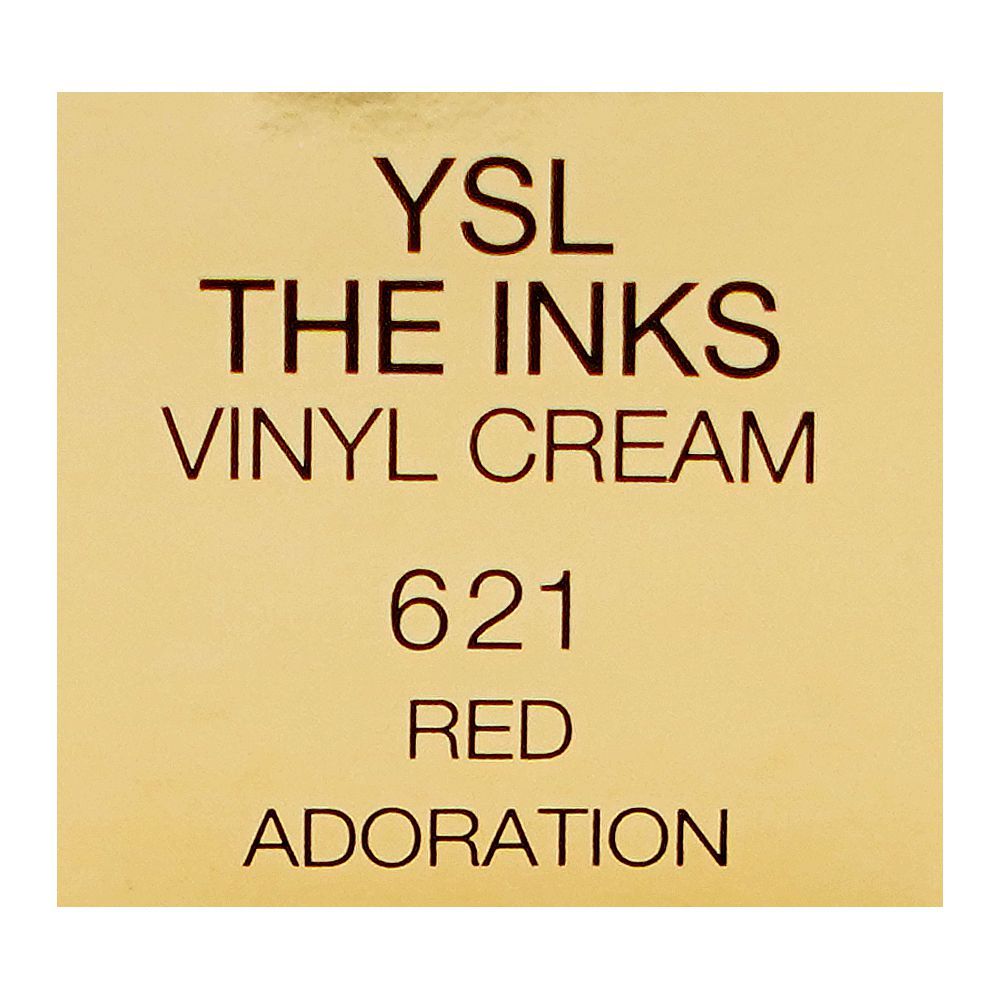 Yves Saint Laurent The Inks Vinyl Cream High Shine Lip Stain, 5.5ml, 621 Red Adoration - Image 6