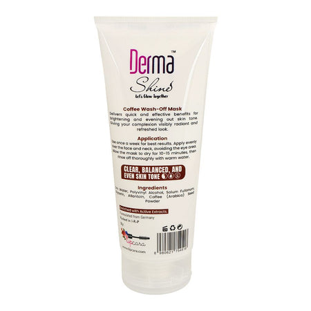 Derma Shine Coffee Wash-Off Mask, Exfoliating & Brightening, 200g - Image 2