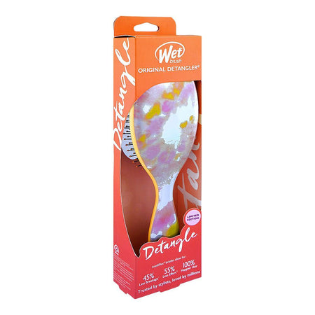 Wet Brush Original Detangler Hair Brush, Intelliflex Bristles, Less Breakage, Peach Tie & Dye, BWR830WATPE - Image 3