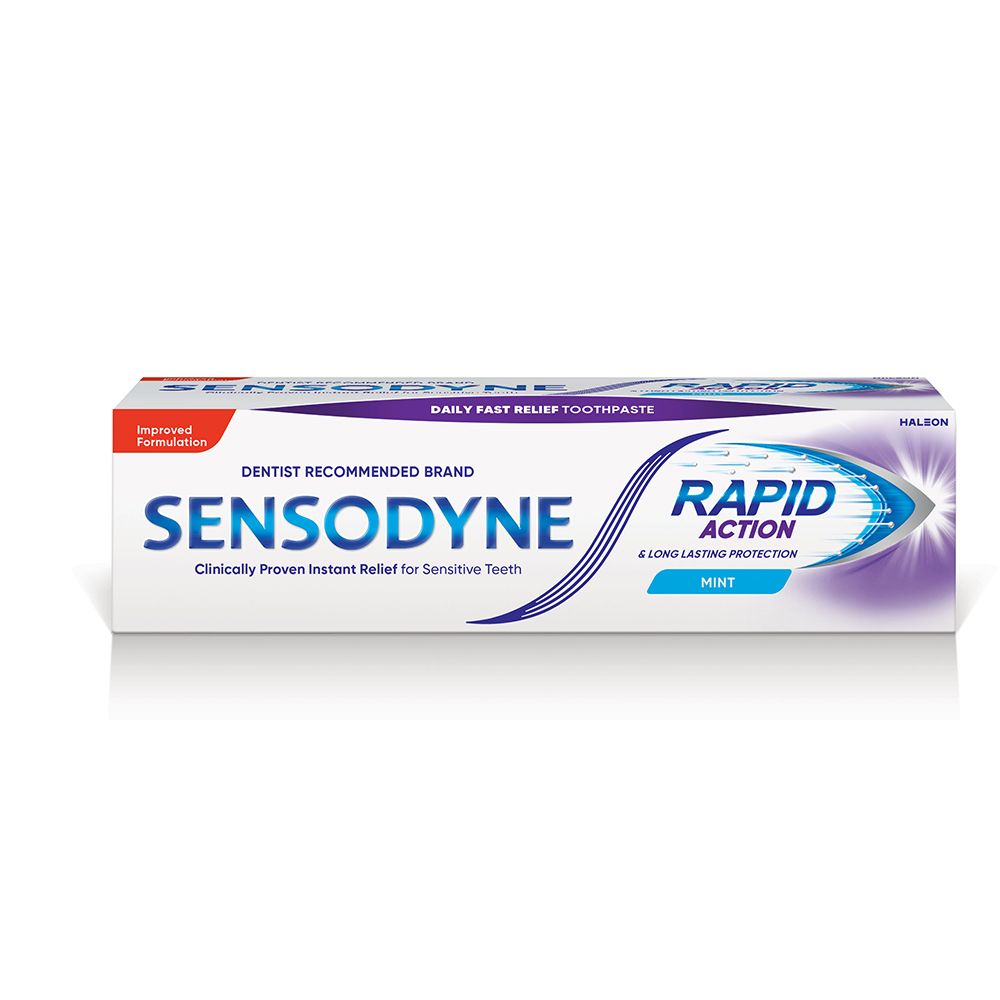 Sensodyne Rapid Action & Long Lasting Protection Mint Toothpaste, 70g - Main Image