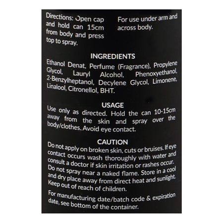 Markhor Noir Spark Deodorant Body Spray (No-Gas), For Men, 120ml - Image 3