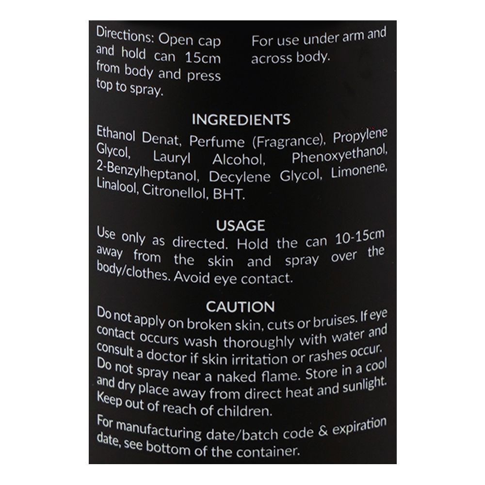 Markhor Moto Cross Deodorant Body Spray (No-Gas), For Men, 120ml - Image 3