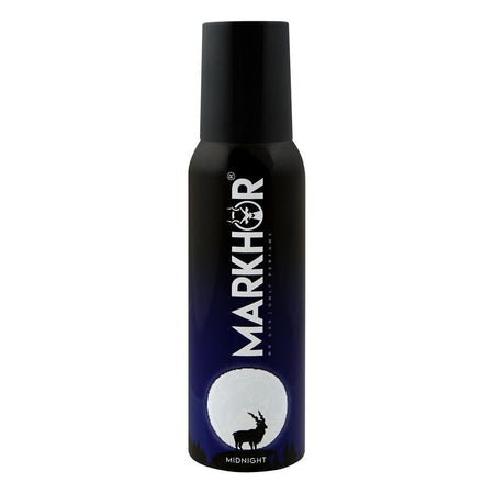 Markhor Midnight Deodorant Body Spray (No-Gas), For Men, 120ml - Main Image